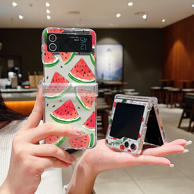 Cherry Watermelon Print Hard Folding Case