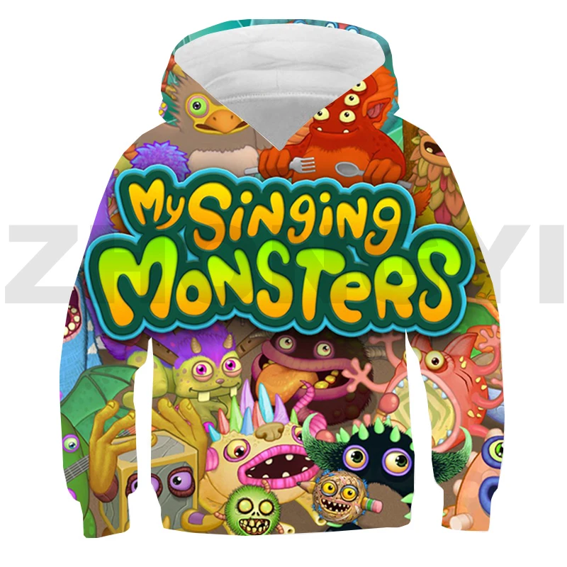 

Video Game My Singing Monsters 3D Hoodie Casual Kids Sweatshirts Anime Streetwear Oversized Pullovers Boys Girls Cosplay Costume