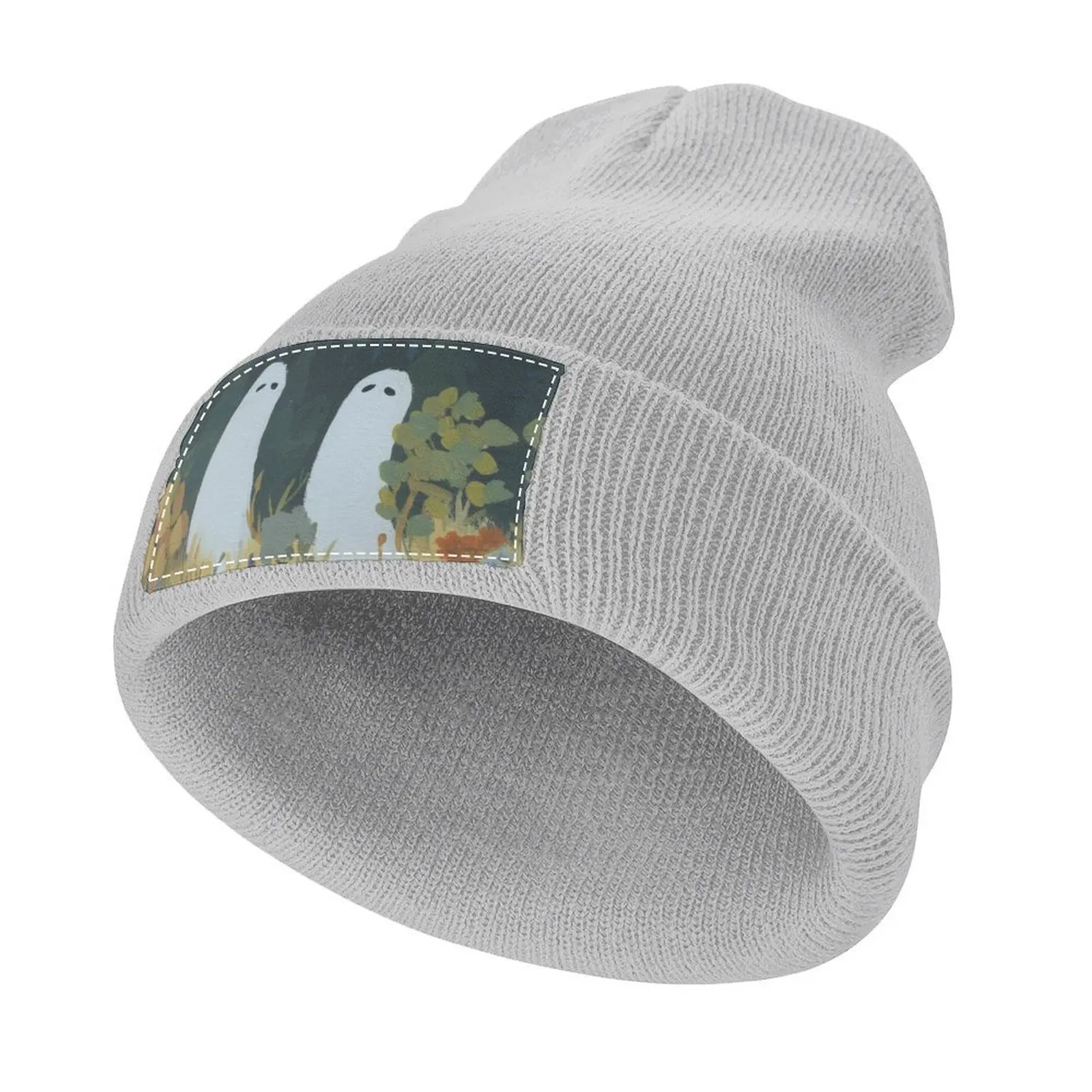 

Ghost Field Knitted Cap black Wild Ball Hat Hats Woman Men's