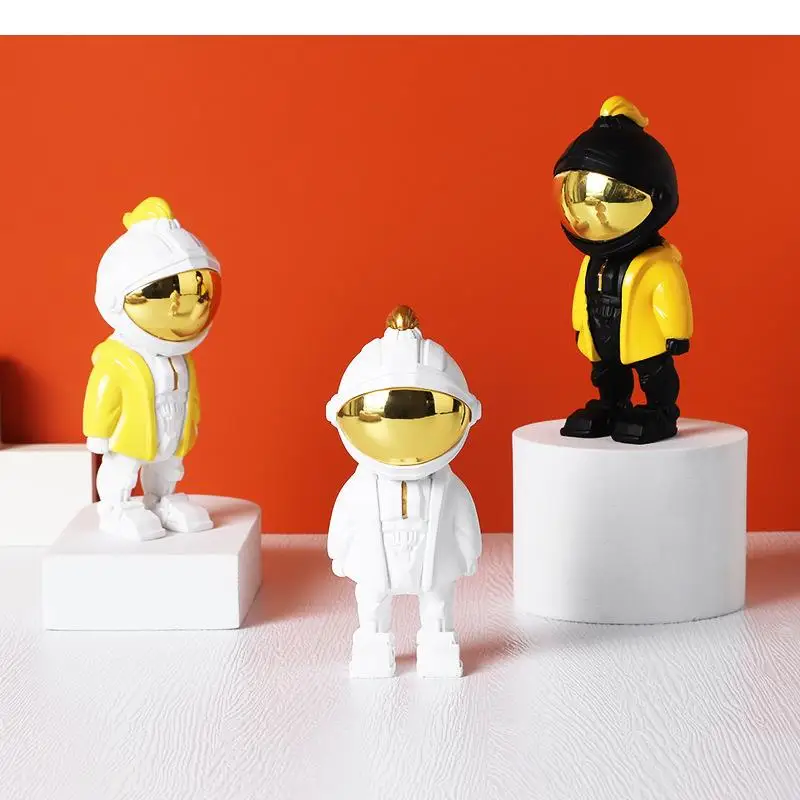 

Resin Statue Spaceman Astronaut Shape Model Sculptures Crafts Ornament Creative Household Desktops Sculpture Statues Decorations