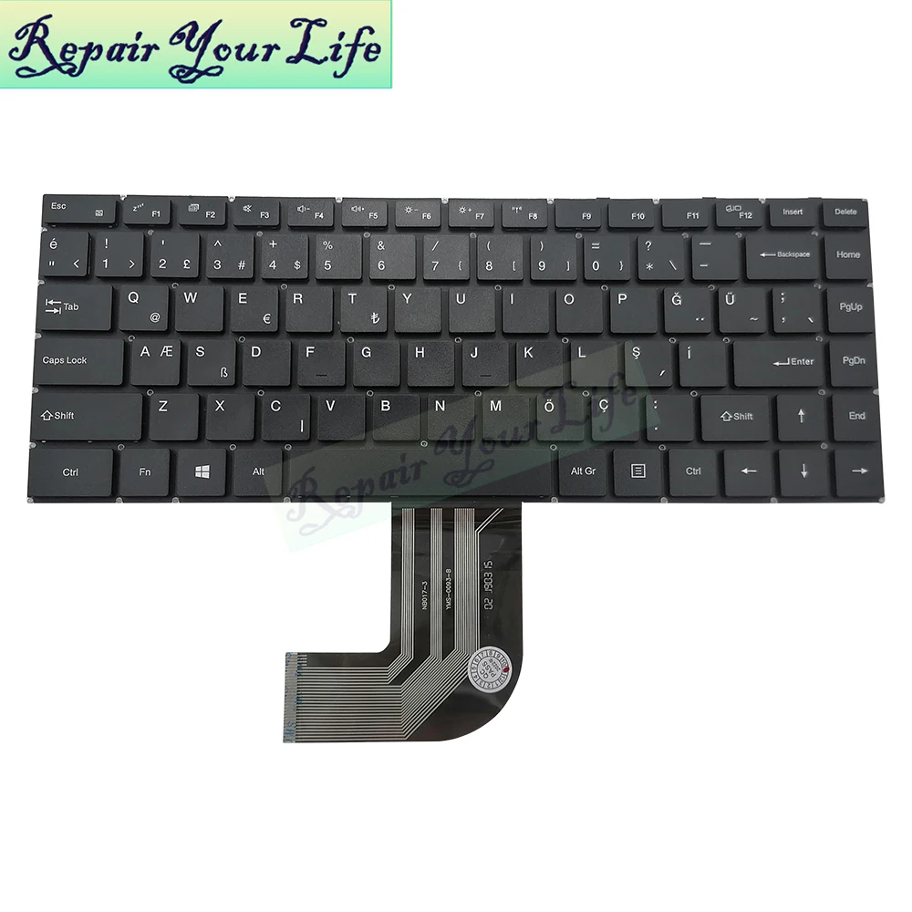 

YMS0093B US TR Turkey Notebook Keyboard for Casper Nirvana Digma Replacement Laptop Parts NB017-3 YMS-0093-B New