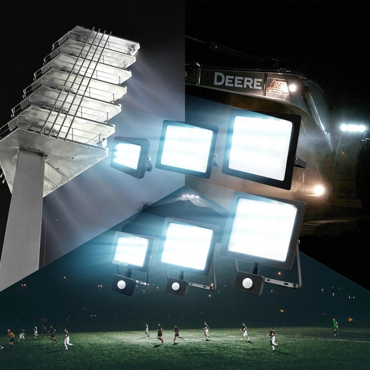 LED 투광 조명 IP67 방수 AC220V 10W-100W 모션 센서 IP65 야외 정원 프로젝터 조명 ??스포트라이트 벽 홍수 조명
