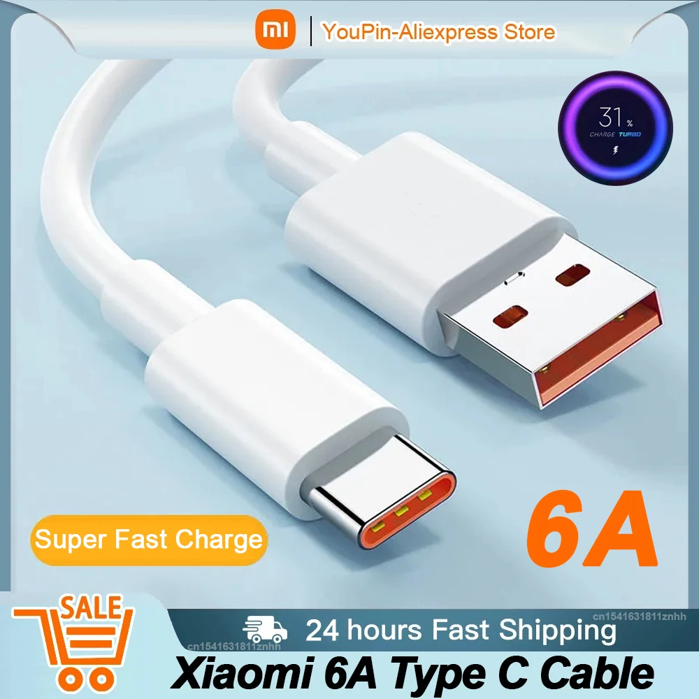 Зарядный кабель Xiaomi 120 Вт USB Type-C 6A для Mix4 Mi Mix Fold 10 11 Ultra Redmi Note 9 Pro K40 Poco X3 F3 GT Alpha 50 |