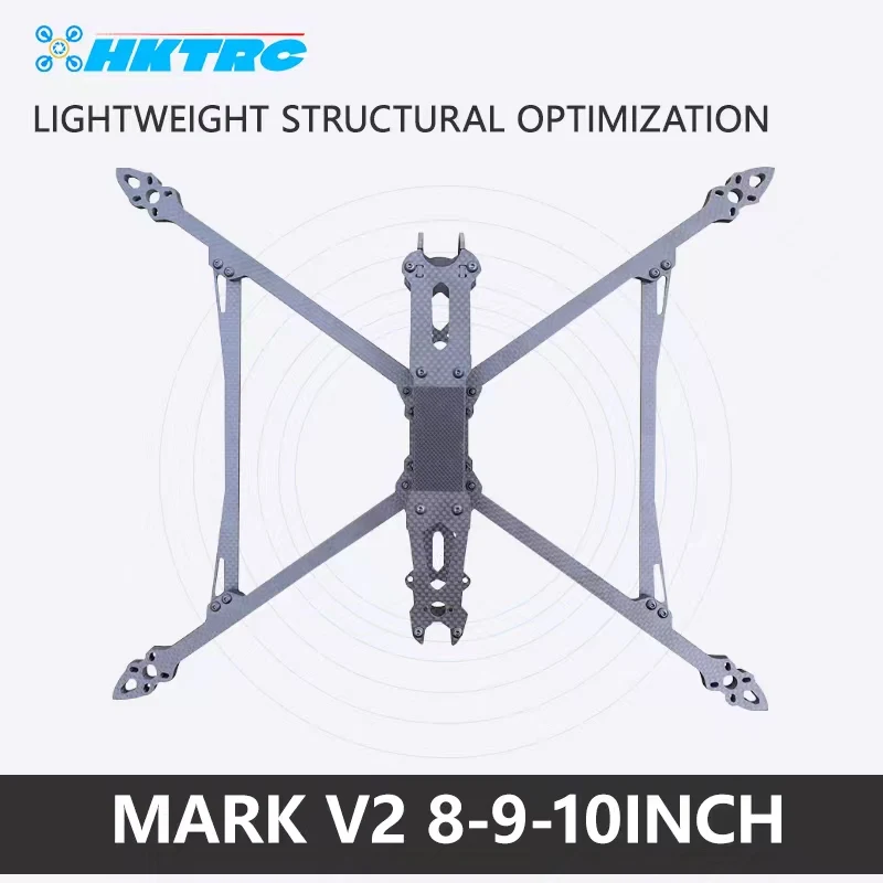 

Mark4 V2 8/9/10 inch Frame 367mm/387mm/427mm Thickness 7.5mm 3K Full Fiber RC multi-rotors FPV SpeedyBee F405 V4 DIY Parts