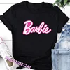 Ladies Short Sleeve Summer Tshirt Fashion Women Graphic T Top Shirt Barbie Print T-shirts Cartoon Female Tee T-Shirt 2024 3