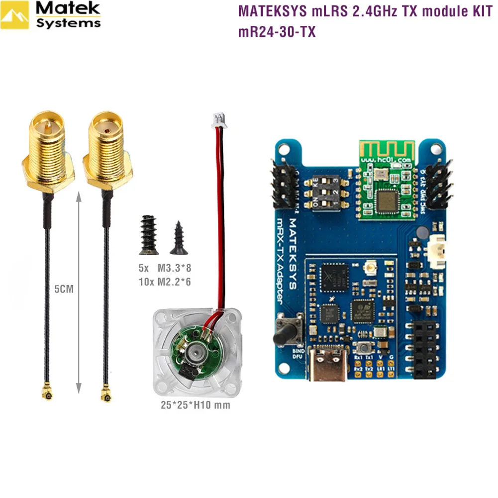 Kit mLRS 2.4GHz 30dBm TX/RX pour drone RC longue portée