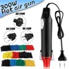 300W Hot Air Heat Gun Electric Temperature Power Blower Mini Tool Kit for DIY Shrink Tubing Soldering Wrap Plastic Rubber Stamp 1
