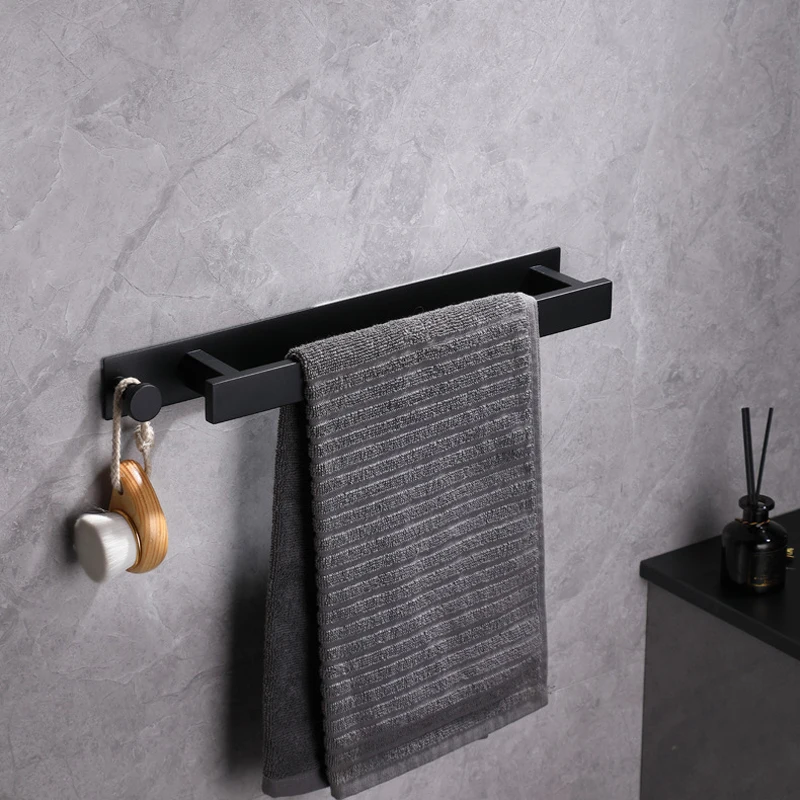 Bathroom hardware set accessories shelf robe hook hanger towel rail bar rack tissue self adhesive towel holder