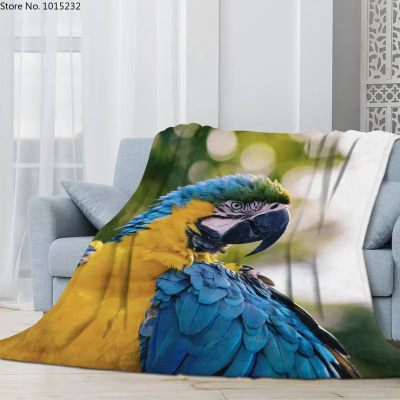 

Cool Bird 3D Flannel Blanket Character Thin Blanket Flannel Portable Home Travel Office Blanket 01