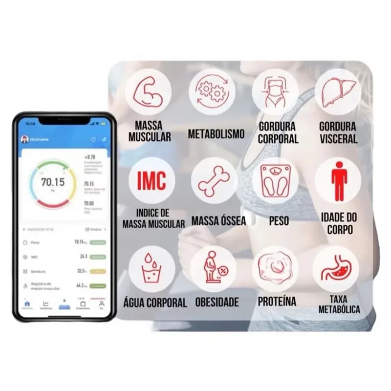 Special electronic scale for body management and fat loss smart mode Bluetooth body fat scale home weight scale ultra-precis NEW 5