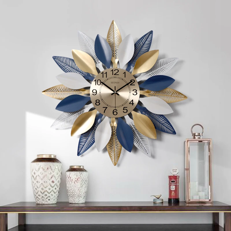 

Luxury Digital Wall Clock Modern Living Room Metal Large Battery Quartz Clock Mechanism Home Decoration Aesthetic reloj de pared