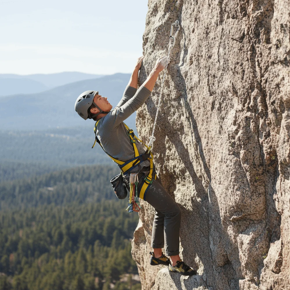 전문가용 야외 안전벨트 조절식 추락 방지 안전 하네스 퀵 연결 버클 로프 훅 로..