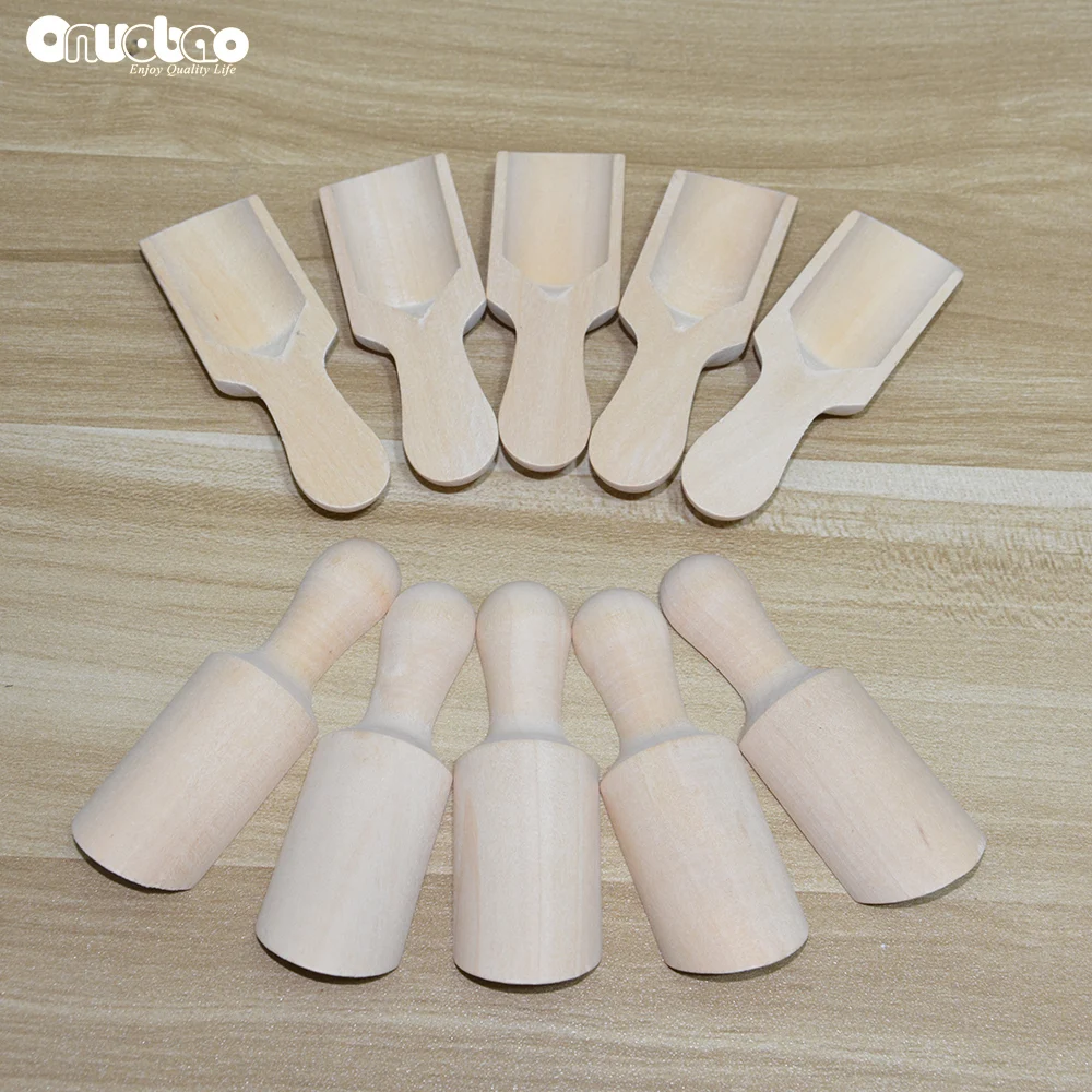 Onuobao 20/50/100pcs 미니 작은 나무 삽 홈 주방 요리 커피 숟가락 설탕 스푼 소금 조미료 꿀 티스푼