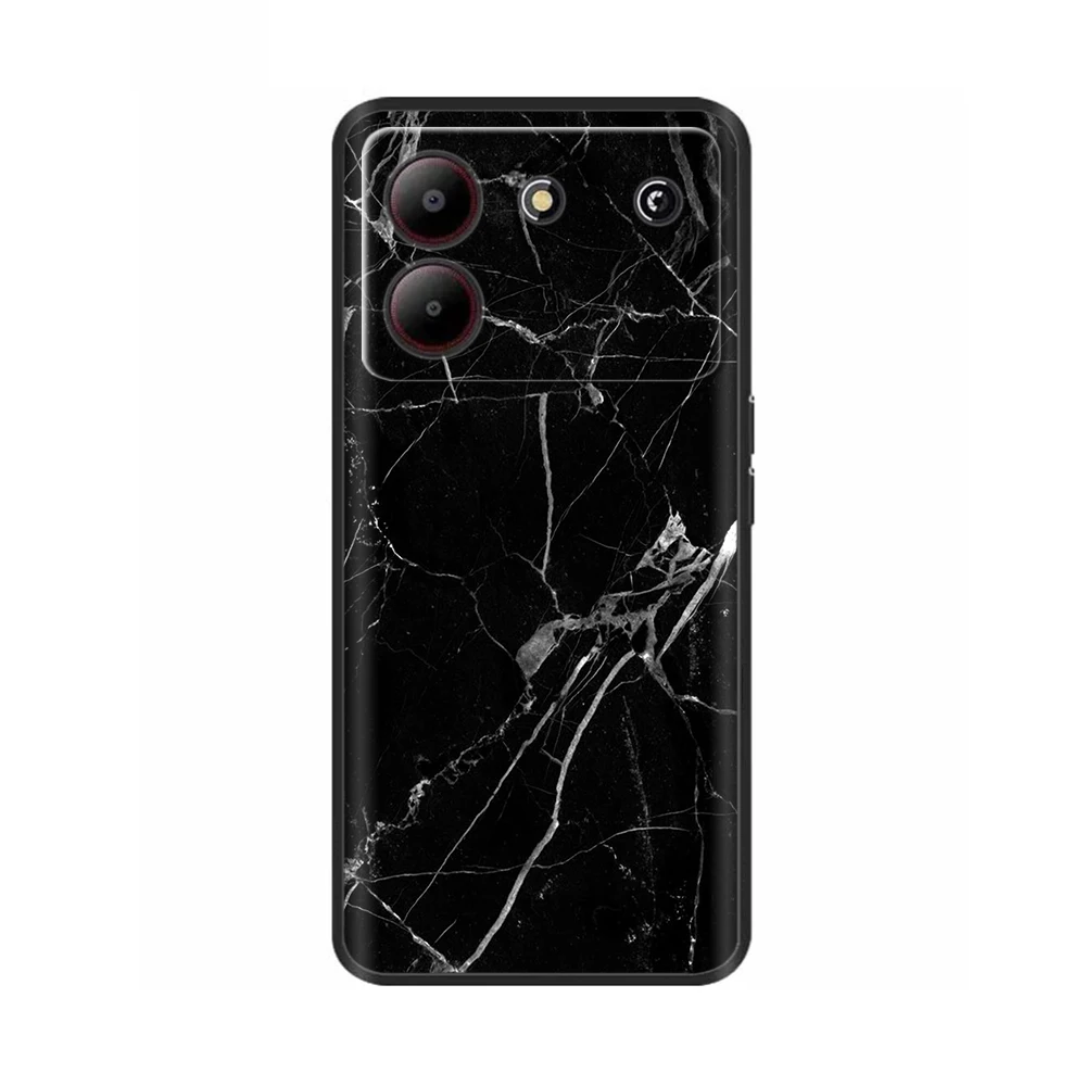 Silicone Painted Soft Protective Black Cover with Cartoon Design