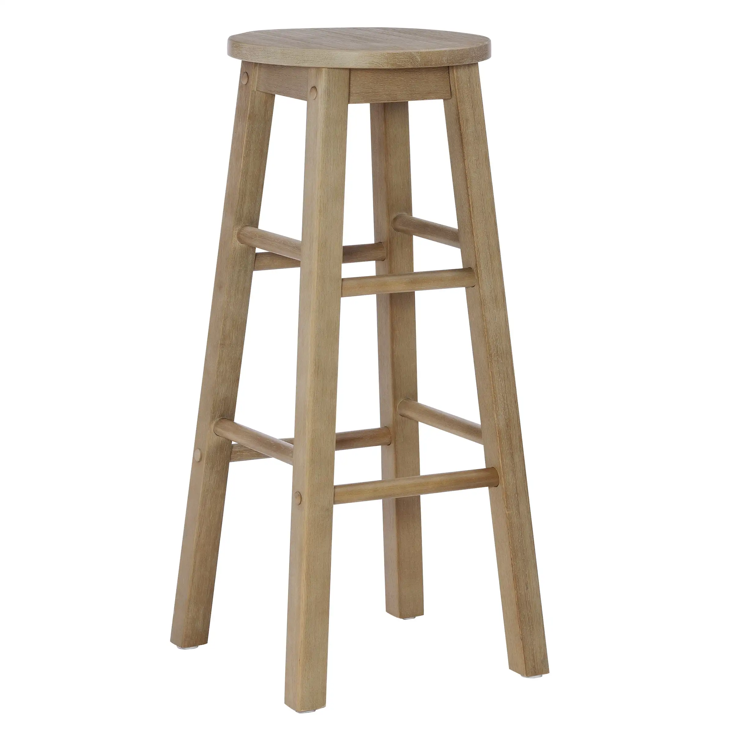 

Linon McMullen 29" Indoor Wood Round Backless Bar Stool Gray Wash