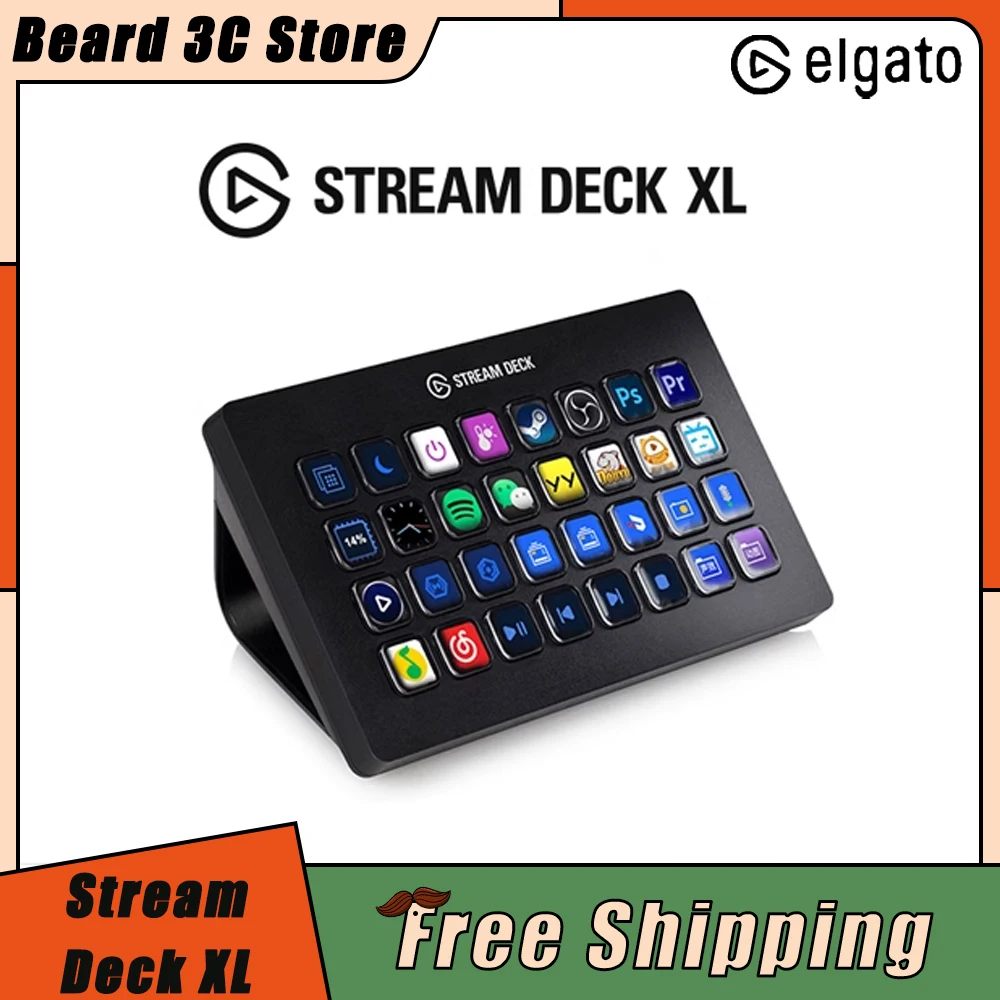 Elgato Stream Deck Xl Pannello Console Multifunzionale 32 Tasti Mini Tastiera Live-Streaming Desktop Assistant Designer Ps Pc Gamer