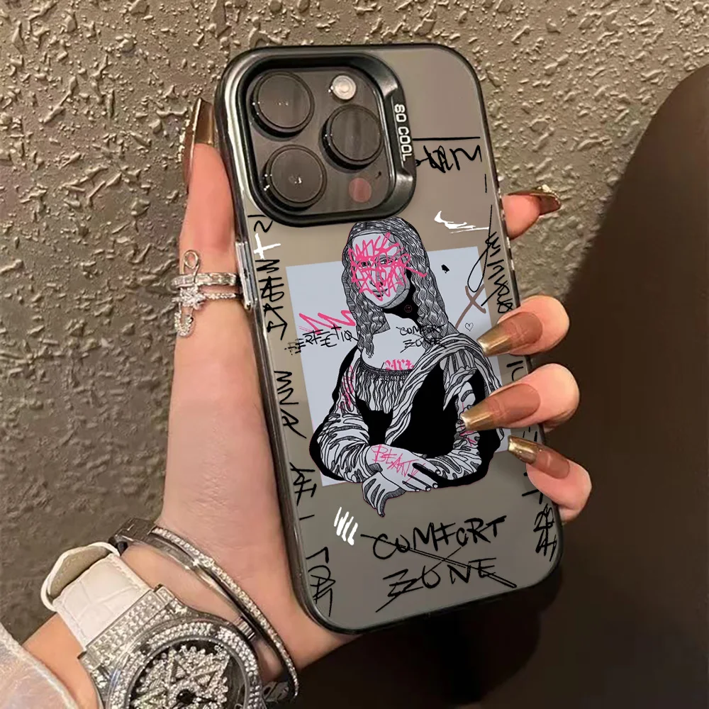 Luxury INS Star Hard Matte IMD  Phone Case Cover