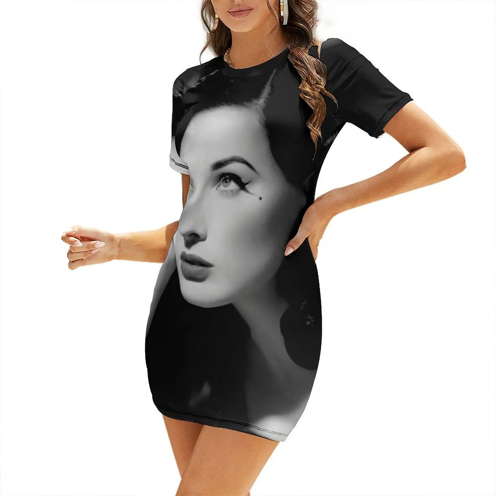 

Dita Von Teese Short Sleeved Dress clothing women summer 2024 sexy dress women's summer jumpsuit