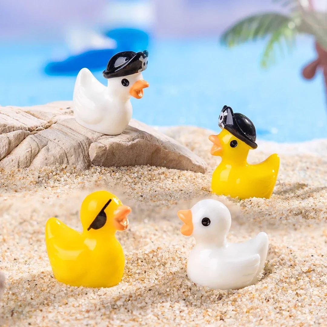 60 Pcs Halloween Mini Resin Pirate Ducks - Cute Tiny Duck Figurines For Crafts, Dollhouse, Party Decor, 1 Inch