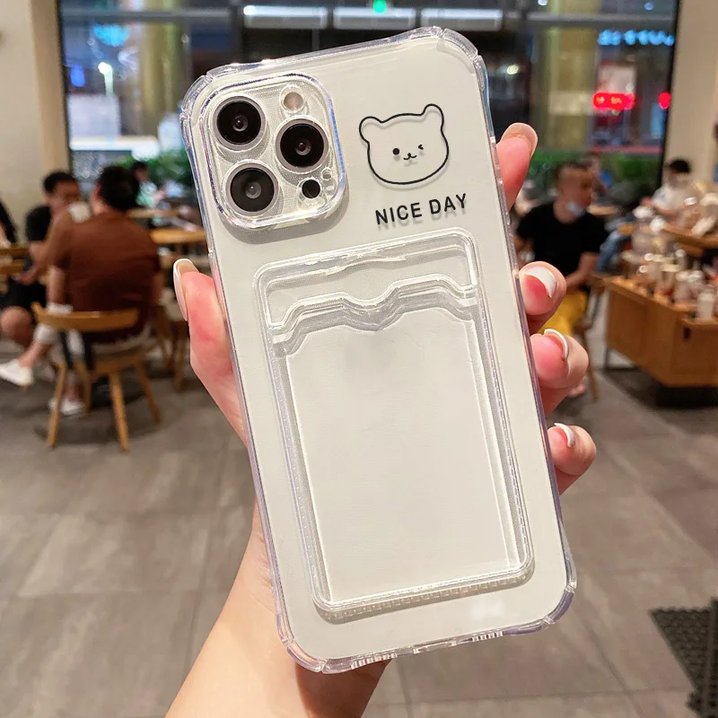 Universal Card Holder Wallet Phone Case - Premium Soft Silicone Cover