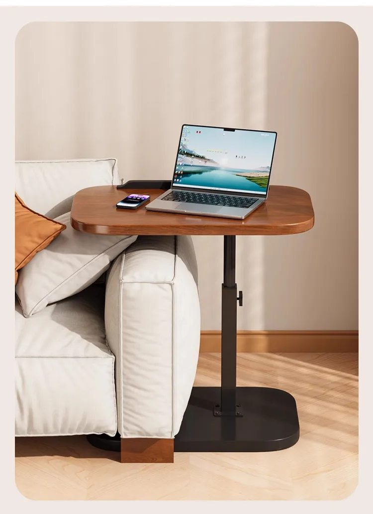 Adjustable Liftable Coffee Table - Rotating Foldable Sofa Side Table with Storage