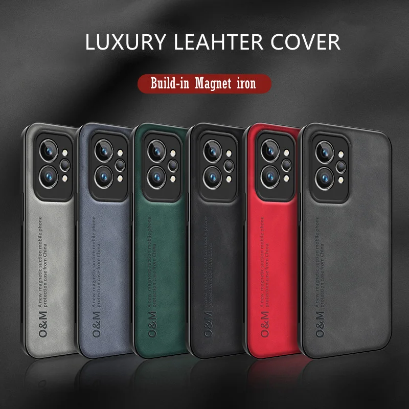 Luxurious Magnetic Leather Phone Case with Built-in Magnet and Soft Cover