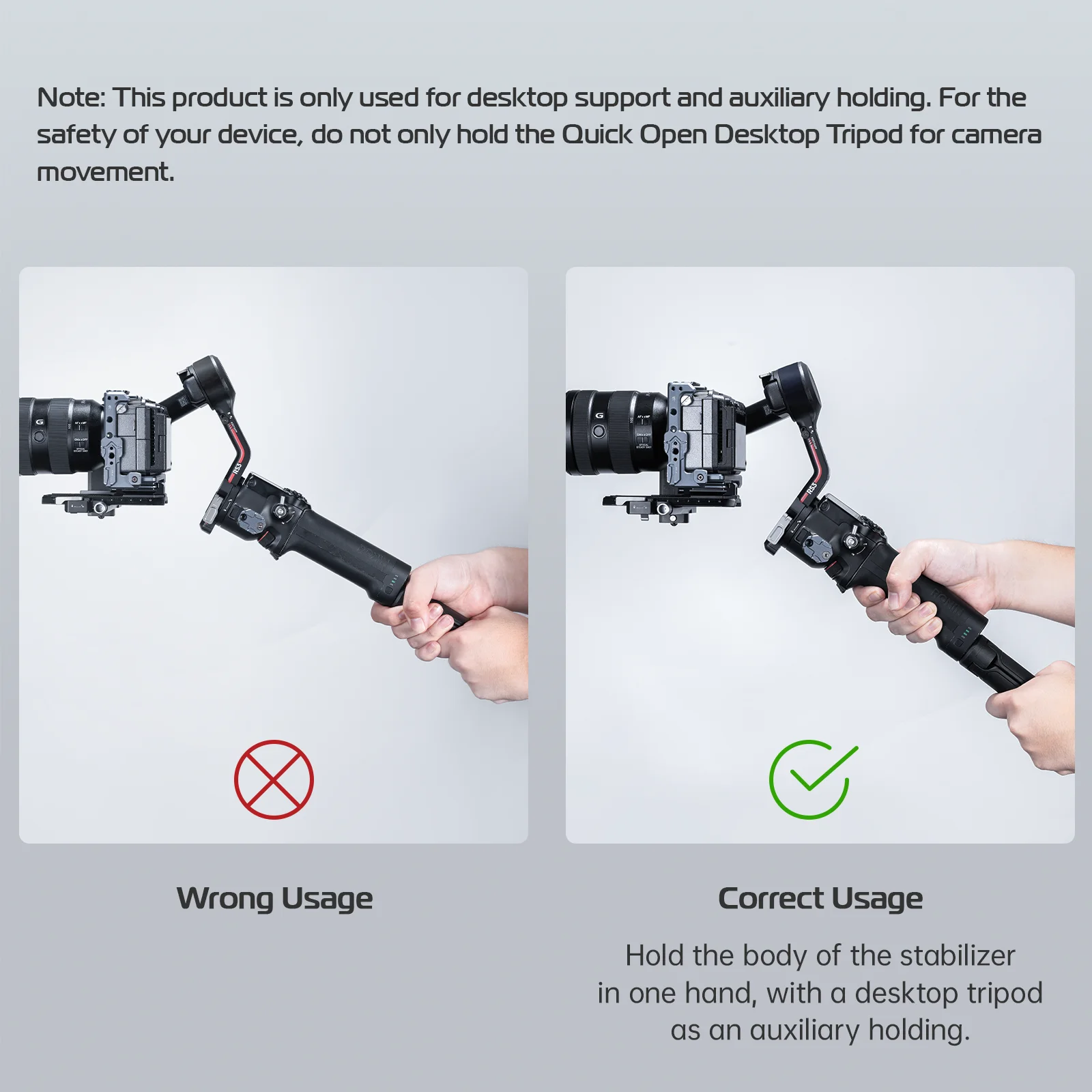Metal Tripod Desktop Tabletop Stand For Moza Aircross 2 3 Air 2 Dji Ronin S Sc Rs2 Rsc2 Crane 2 - View #10