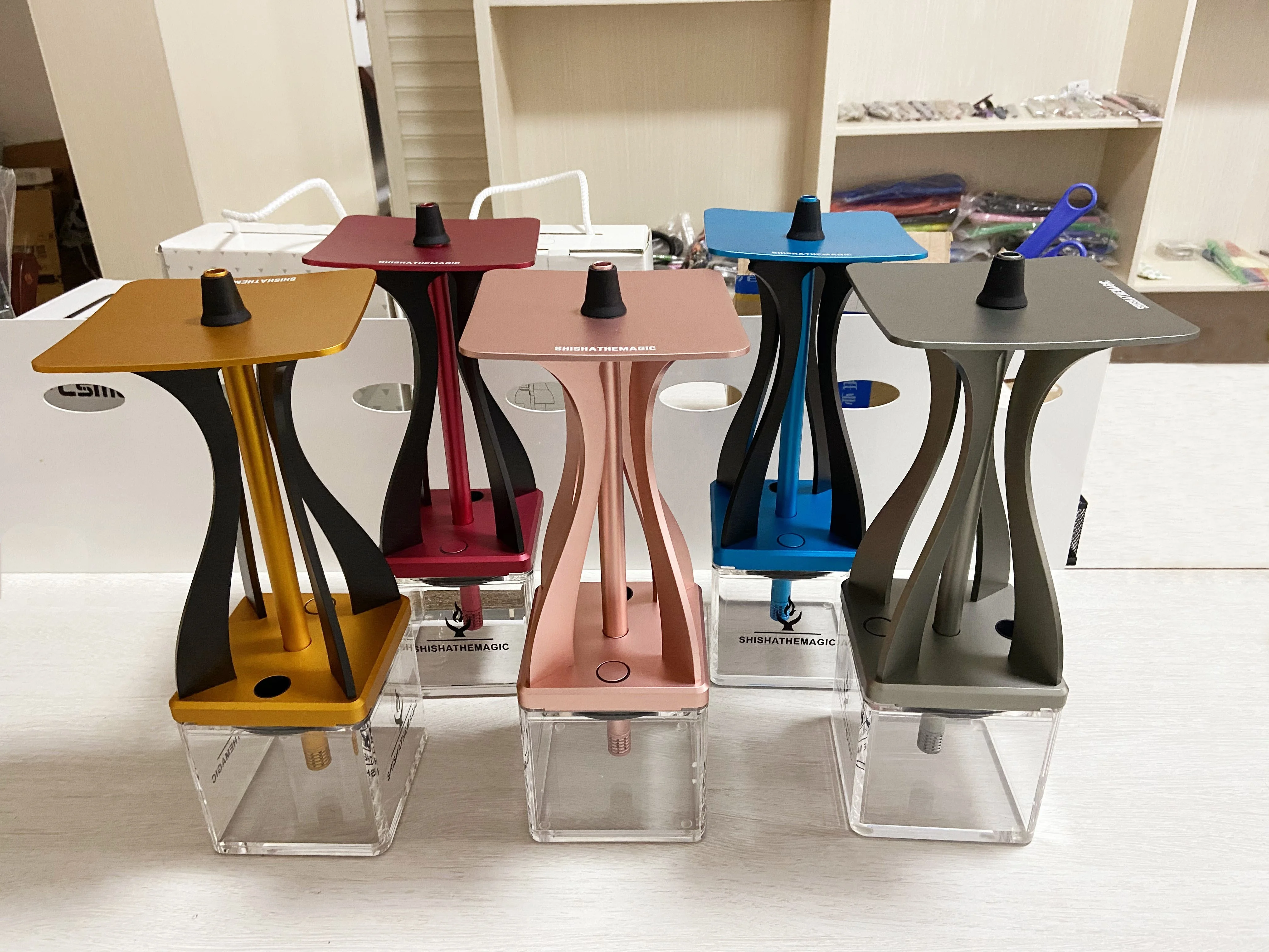 Sheesha 시샤 실리콘 호스 파이프 파티 선물용, 아크릴 커스텀 물 담뱃대 도매
