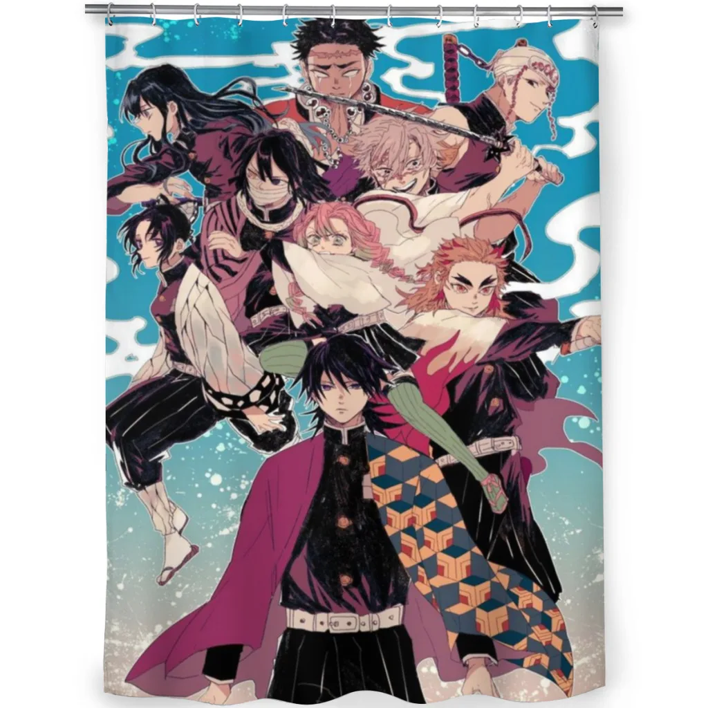 

Demon Slayer Graphic Anime Shower Curtain for Bathroom Aesthetic room decoration