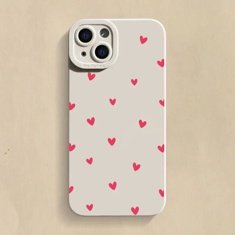 Black Love Heart Phone Case For iPhone 17 16 14 15 13 12 11 Pro Max X XR XS 7 8 15 16 Plus SE Shockproof Silicone Soft Cover - Image 8