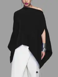 Yeezzi Women Fashion Asymmetric Batwing Sleeves Blouses 2023 New Spring Summer Loose Solid Color One-Shoulder Shirts Tops