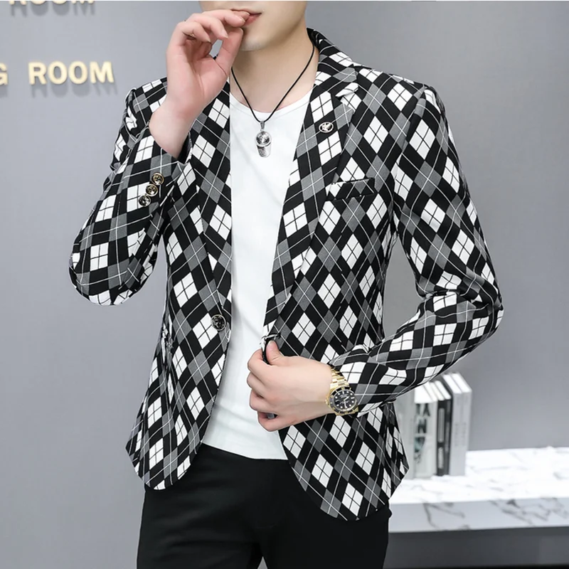 Autumn Casual Suit Coat Fashion Men Business Slim Fit Dress Suit Formal Social Party Tuxedo Blazers Homme men suits jackets