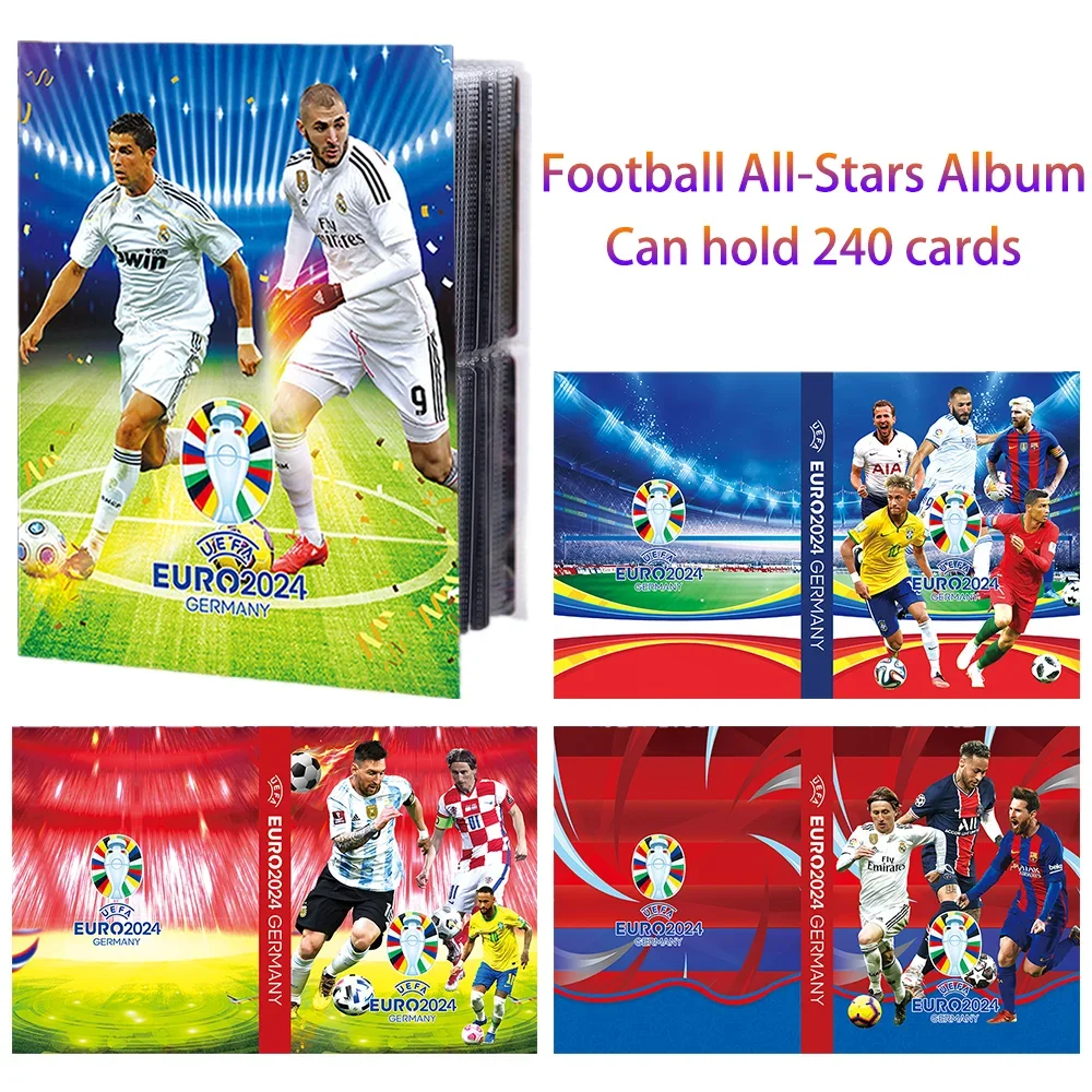 

Football Album All-Star Collection Card Book UEFA Premier League Ronaldo Mbappe Luka Modric Card Holder Binder Toy Game