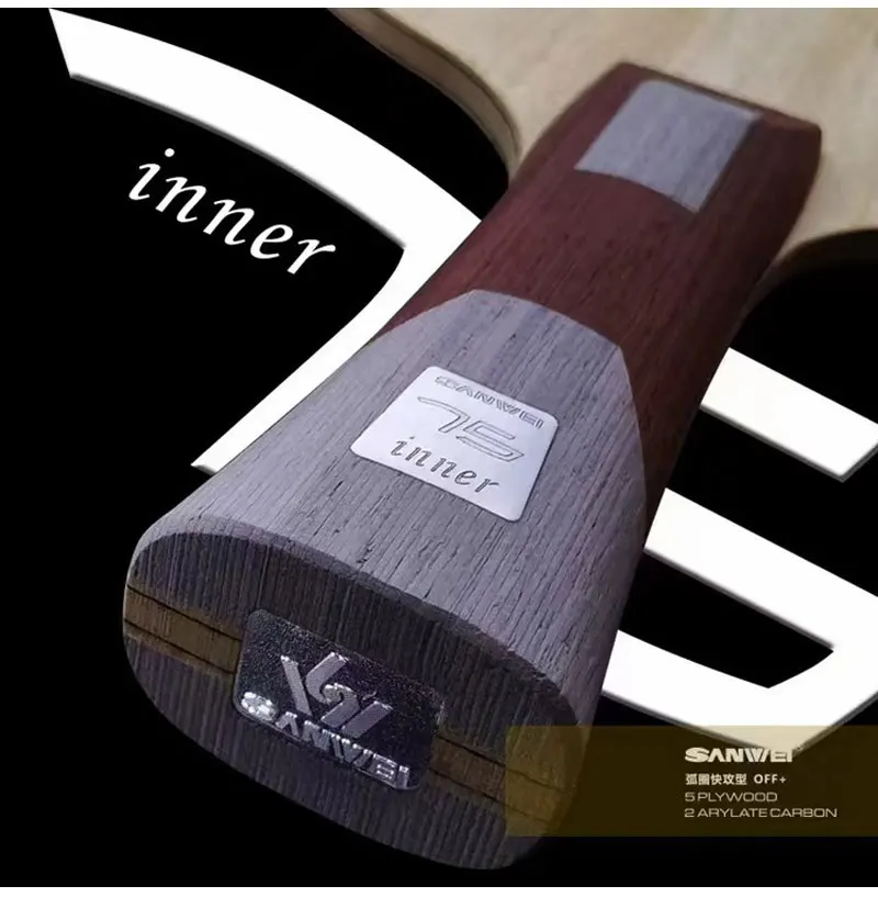 Description Picture 3 of itemSANWEI 75 INNER Table Tennis Blade 5 Wood 2 ALC Carbon Ping Pong Blade for Loop Driving Plus Fast Attack
