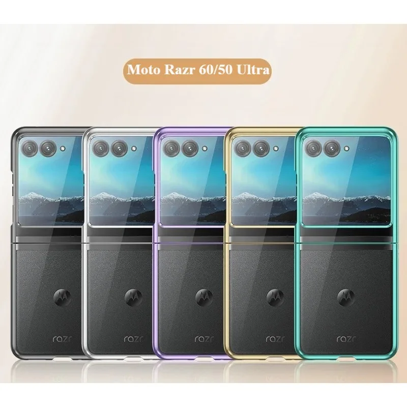 Ultra-Thin Transparent Hinged Protective Phone Case – Hard Electroplate Shockproof Cover