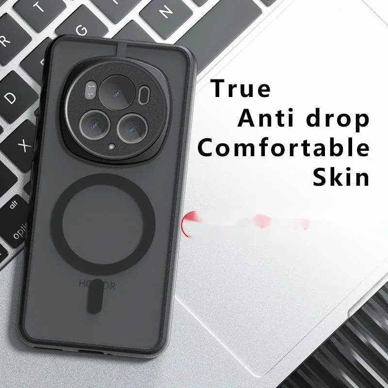 Magsafe Shockproof Acrylic Phone Case with Hard Bumper and Magnetic Shell - Matte Finish