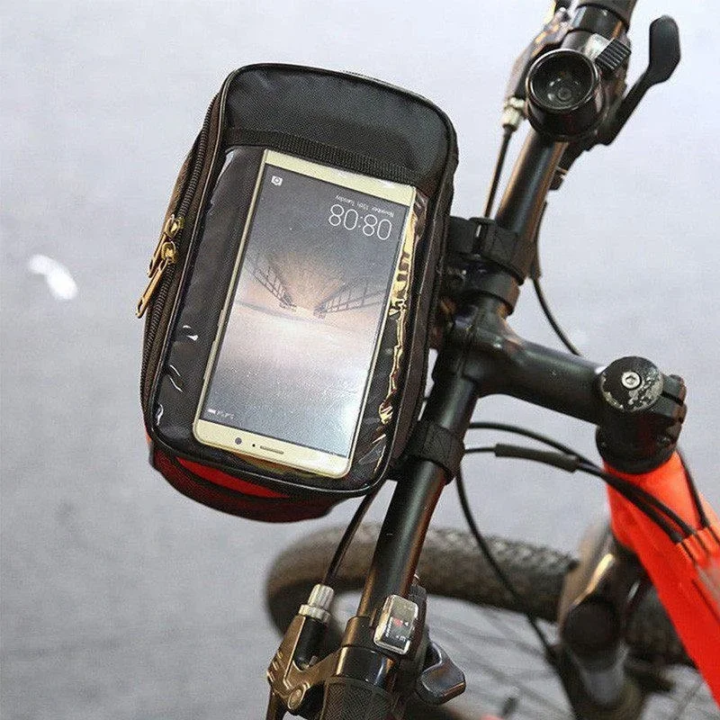 Cycling Handlebar Bag with Phone Mount Holder