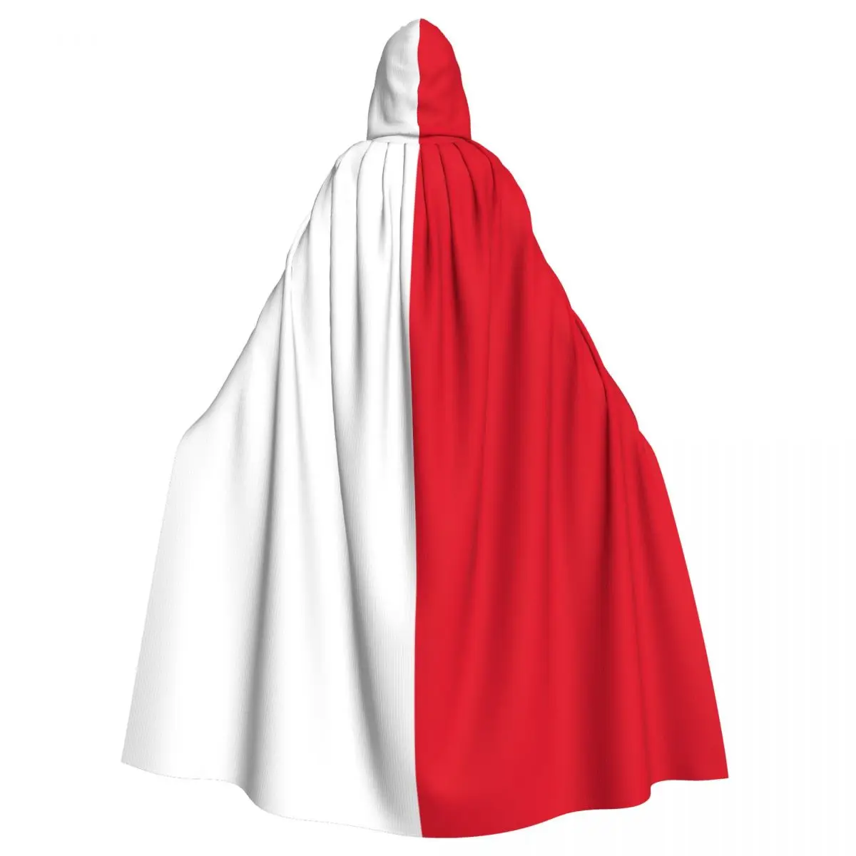 

Long Cape Cloak Malta Flag Hooded Cloak Coat Autumn Hoodies