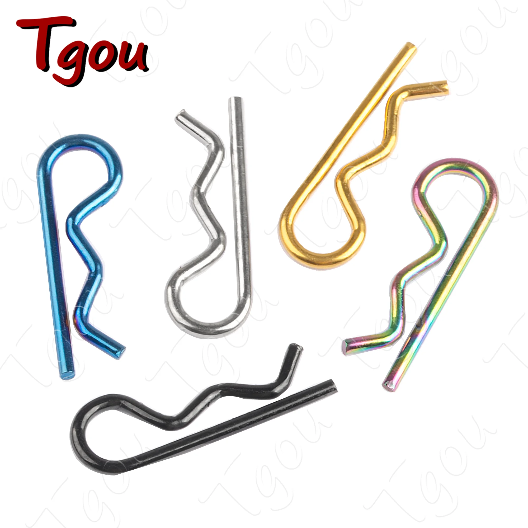 Tgou Titanium Wave-Shaped Spring Cotter Pins - 8PCS Set