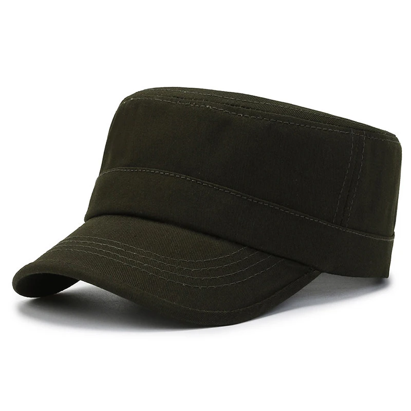 Flat Cap Fishing Hat Fashion Washed Cotton Men Military Cap Summer Sunscreen Cadet Hat adjustable Flat Top Caps Women Men Fisherman Hats Bone Cap