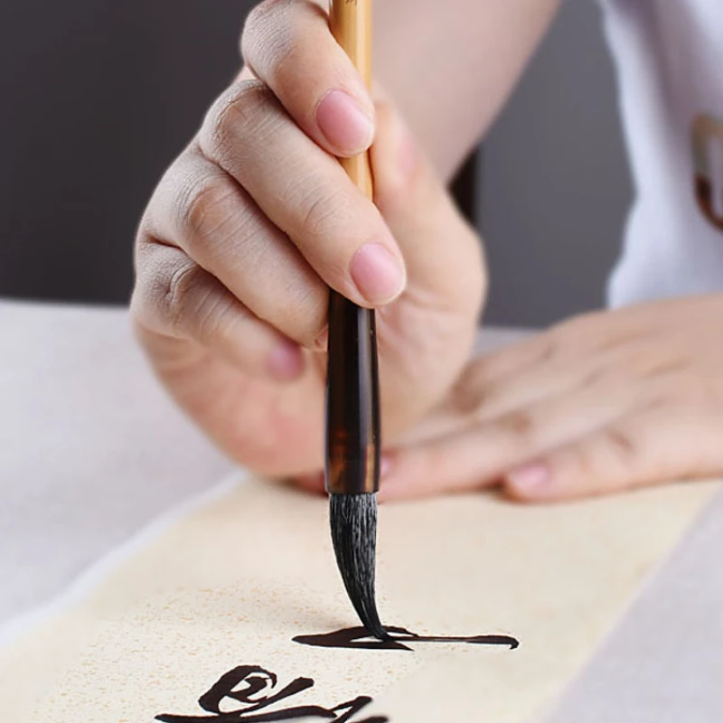 6pcs Calligraphy Brush High Grade Chinese Brush Pen Set Weasel Hair Chinese Landscape Painting Special Set Huzhou Ink