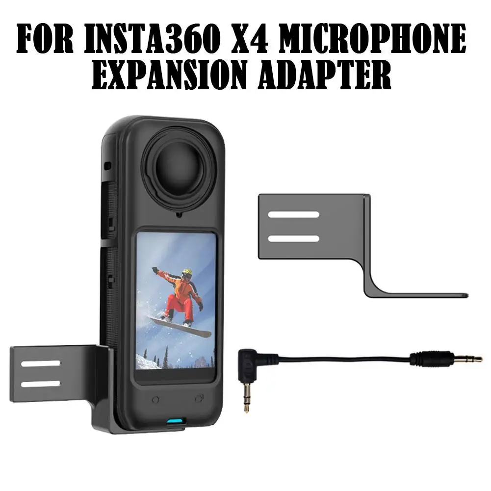 

For Insta360 X4 Microphone Extension Lightweight Portable Black For Insta360 X4 Accessories S1T7