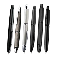 MOONMAN A1 AK1 Metal Press fountain pen Fish scale pattern design EF 0.4MM Nib writing ink pens school office supplies gifts pen 1