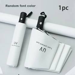 Deluxe Automatic Umbrella - One - Touch Open/Close, Compact Foldable Design, Navy & Black (WHITE)