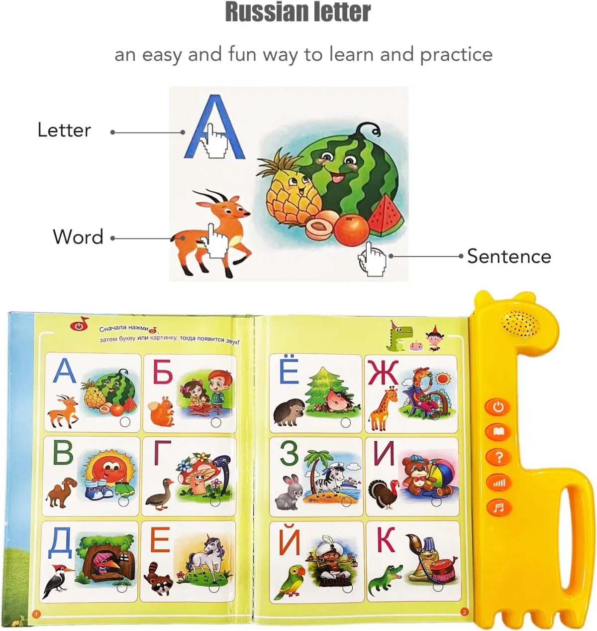 Russian Alphabet Kids Electronic Russian Fairy Tales Musical Educational Toy Language Learning Beginners Toddler educational learning toy,alphabet educational toys
