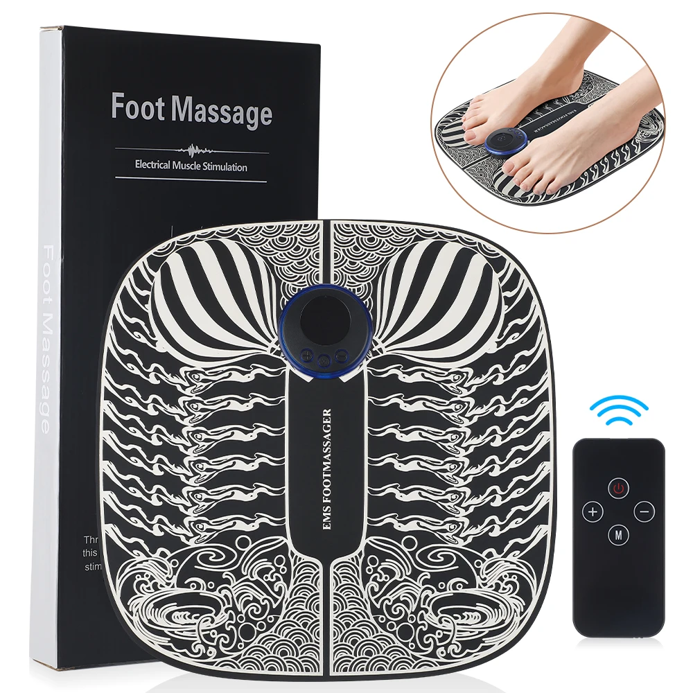

EMS Foot Massager Pad Portable Massage Mat Foot Acupoint Massage Muscle Stimulation Improve Blood Circulation Relief Pain USB