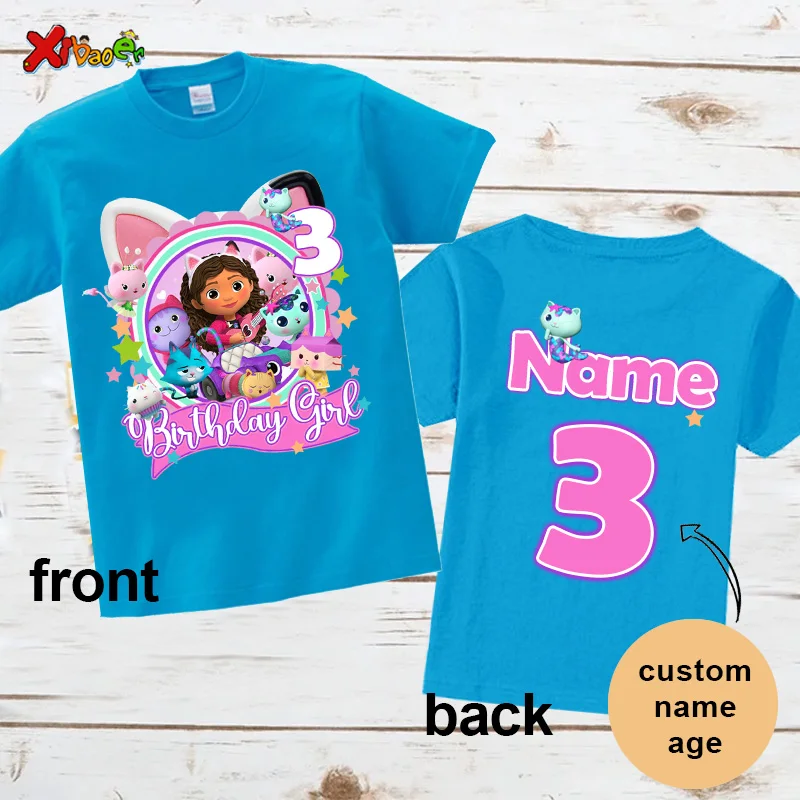 birthday girl t shirt for Kids Princess Shirt Custom Name Shirt Toddler Baby Gift 4 age Birthday Shirt Teen Girl Clothes 6 Years 5