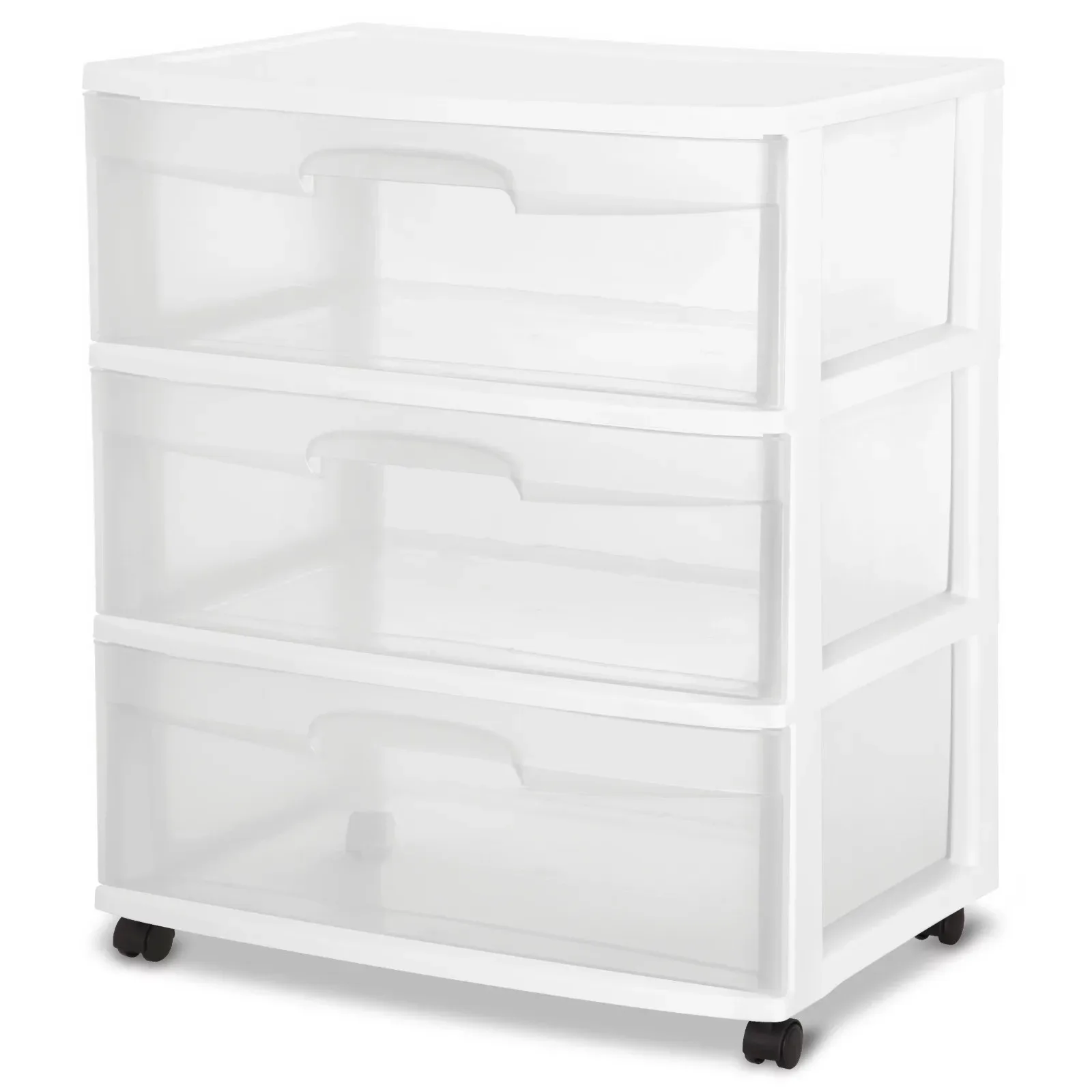 

Sterilite Wide 3 Drawer Cart White