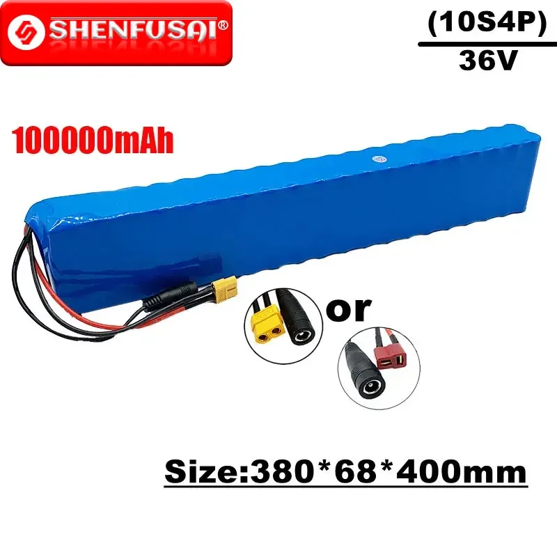 

PERG-10s4p, 36V lithium ion battery pack, 800W, 100Ah, built-in BMS, XT60 or T plug, suitable for bicycles and electric cars