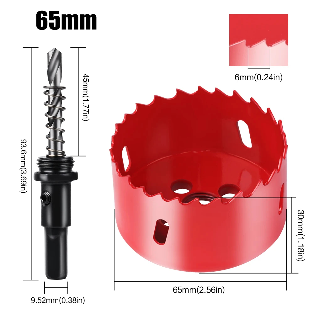 Bi-Metal Hole Saw HSS Drill Bit for Versatile Cutting (15-200mm)